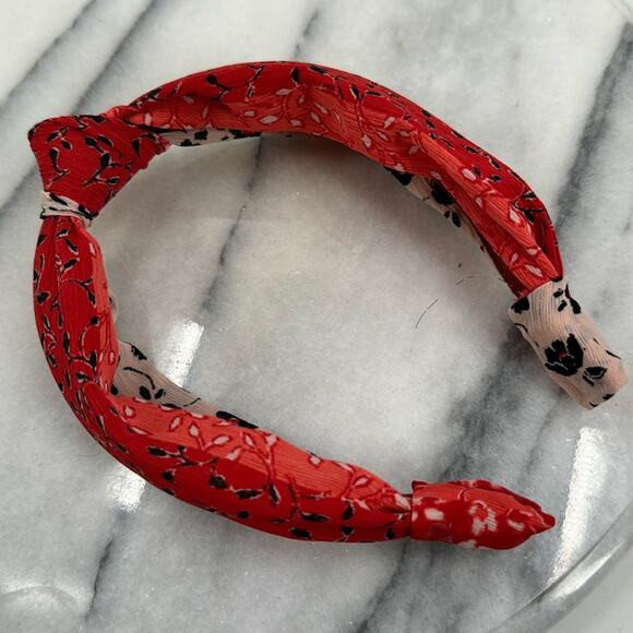 iris atelier Accessories - Iris Atelier red knot fabric head band